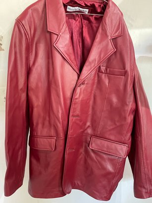 Irvine Park Red Leather Jacket 50RG