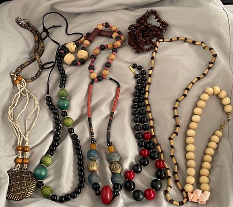 Lot Of Costume Jewelry Bead Necklaces