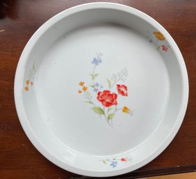 9 Inch Ceramic Floral Pie Plate