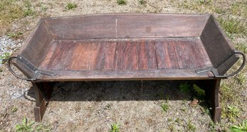 Wooden Buckboard Seat Bench