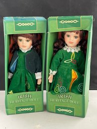 2 Irish Heritage Porcelain Dolls