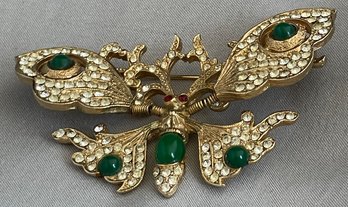 Unsigned Butterfly Brooch Costume Jewelry