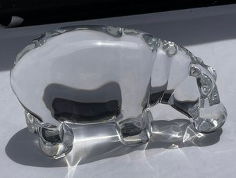 Baccarat France Glass Hippo