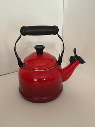 Le Cruset Red Whistling Tea Kettle