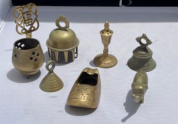 Collection Of Vintage Small Brass Trinkets