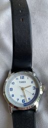 Timex Watch W Blue And White Face