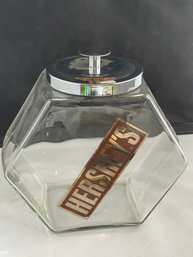 Glass Hershey Counter Display Jar