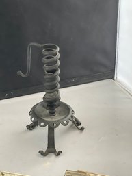 Cast Iron Twisted Candle Stick Holder