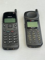 Two Old Cell Phones - Nokia & Sprint