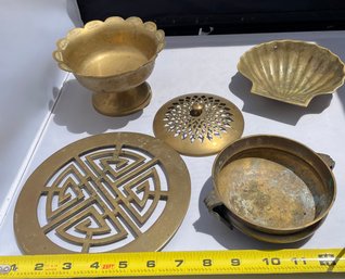 Collection Of Brass Decor Items