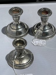 Small Sterling Silver Candle Sticks