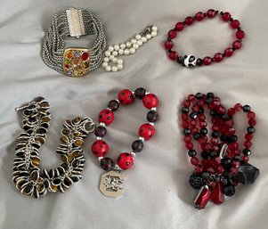 Assorted Costume Jewelry Bracelet Lot (6)