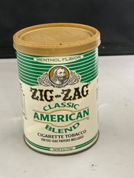 Vintage Empty Zig Zag Tobacco Can