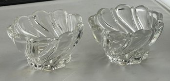 2 Mikasa Crystal Tiny Bowls / Votive Holders