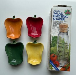 Decorative Pepper Dishes & Salad Shaker