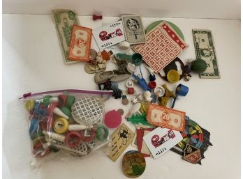 Assorted Lot Of Vintage 1950s Era Toys, Game Pieces, Prizes Etc