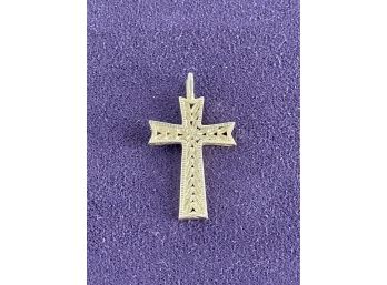 Gold Tone Cross Pendant