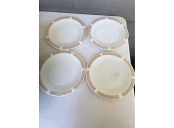 4 Anchor Hocking Glass Place Setters Dishes Plates