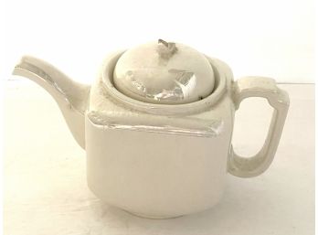 White Iridescent Opal Teapot