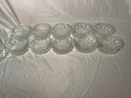 Set Of 10 Crystal Dishes