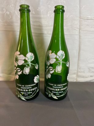 Vintage Perrier Jouet Champagne Bottles 1975 & 1976