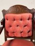 Antique Velvet Mahogany Chair