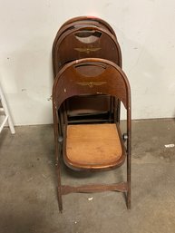 Four Mid Century Folding Chairs