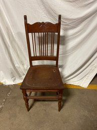 Wood And Leather Chair