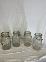 4 Glass Mason Jars