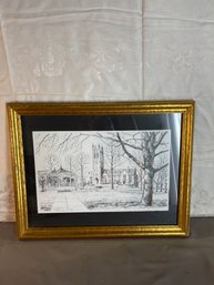 Drawing Of Norwood MA Town Hall