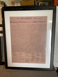 Framed Set Of The Declaration Of Independence, Bill Of Rights Replicas