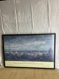 Framed Poster Of Boston Harbor 1829