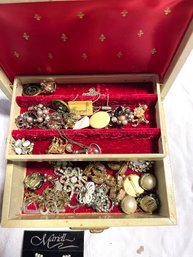 Large Assortment Of Jewelry And Jewelry Box