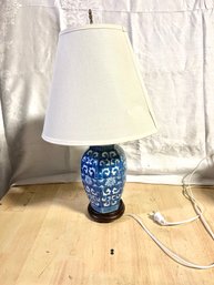 Chinoiserie Blue And White Table Lamp