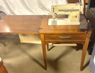 Sewing Machine Table With Singer Sewing Machine