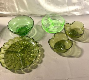 Vintage Imperial Green Glassware