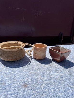 Small Ceramic Planter Bowl Lot