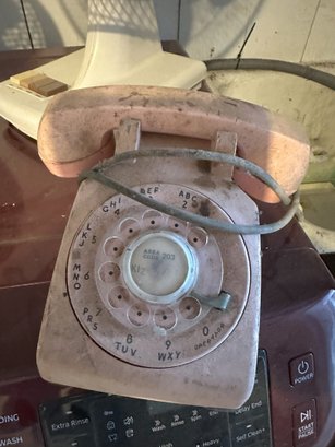 Pink Rotary Dial Telephone
