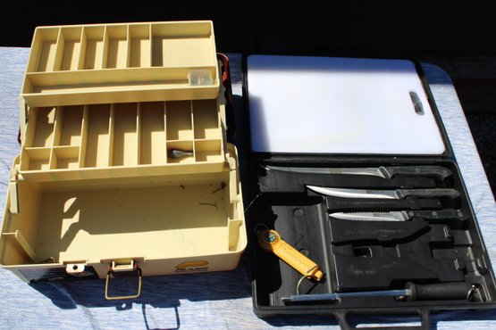 Fishing Lot - Plano Tackle Box And Knife Set