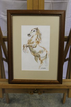 Portrait Of A Horse By R. Houlihan Unknown Medium 13x17