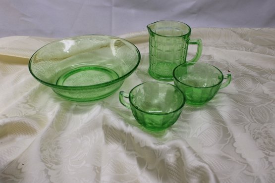 Vintage Green Glass Collection #43