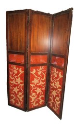 Vintage Carved Pier One  3 Panel  Wood Room Divider Privacy Screen 72' X 72'