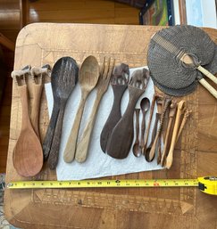 African Wooded Spoons & Balinese Fans