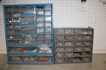 2 Mini Hardware Storage Cabinets Full