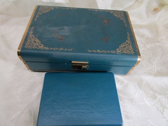 2 SMALL TRINKET JEWELRY BOXES