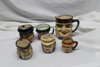 Assortment Of Toby Mugs Made In Japan (2)