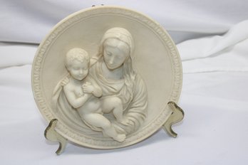 Mary & Baby Jesus Wall Plate Plaque