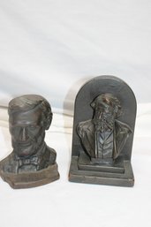 Abe Lincoln & Longfellow Bookends