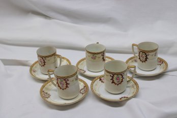 Noritake Demitasse Cups & Saucers