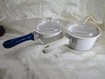 2 Princess House Pots With Removable Handles